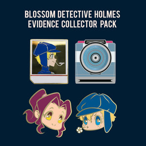 Blossom Detective Holmes Evidence Collector Hard Enamel Pin Set