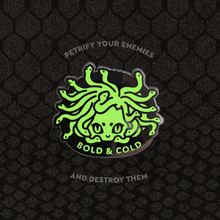 Load image into Gallery viewer, Glow-in-the-Dark Medusa Enamel Pin