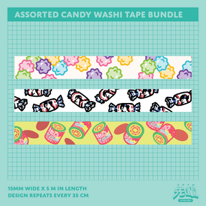 Assorted Candy Washi Tape Bundle